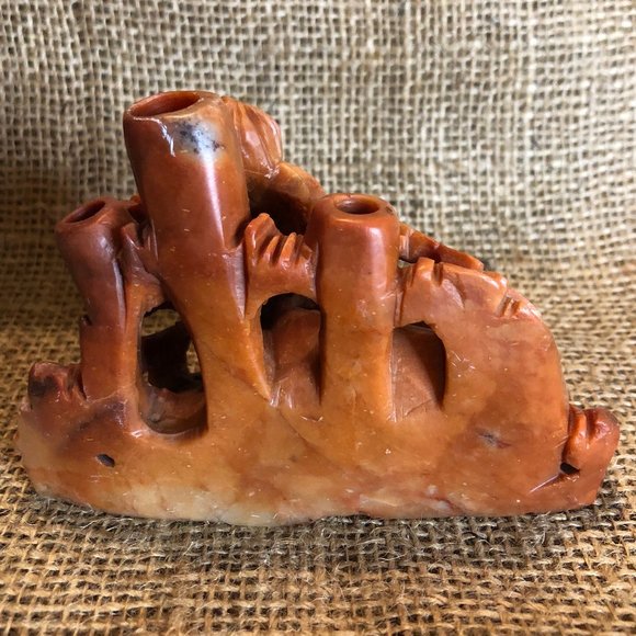 Vintage Stone Chinese Ink Well - Brush Pot MCM - Picture 3 of 7